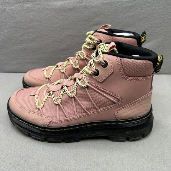 Dr. Martens Buwick Womens Size 8 Boots Combat Peach Leather Extra Tough Lace Up - Picture 3 of 9